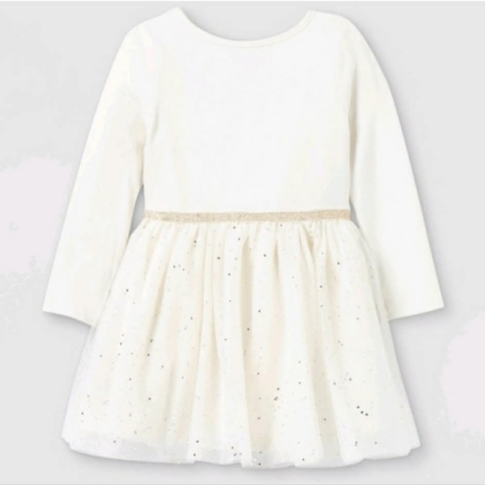 White and Gold Joy Dress - Picture 2 of 12